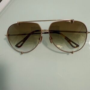 Dita Talon - Stylish Gold Aviator Sunglasses